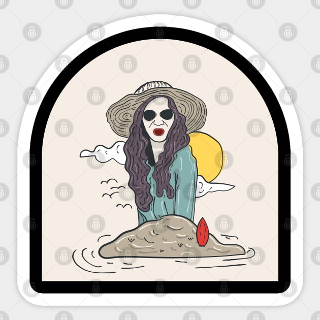 beach party Sticker by Stenau Artwerk